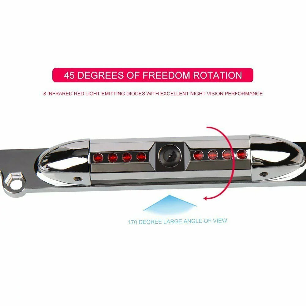 with Vehicle Camera Car Chrome Angle Bright Waterproof Vision Universal Camera View Night Viewing Front Absolute Frame Assist License CAM2100S 170° Plate LEDs Front Security 8 Camera
