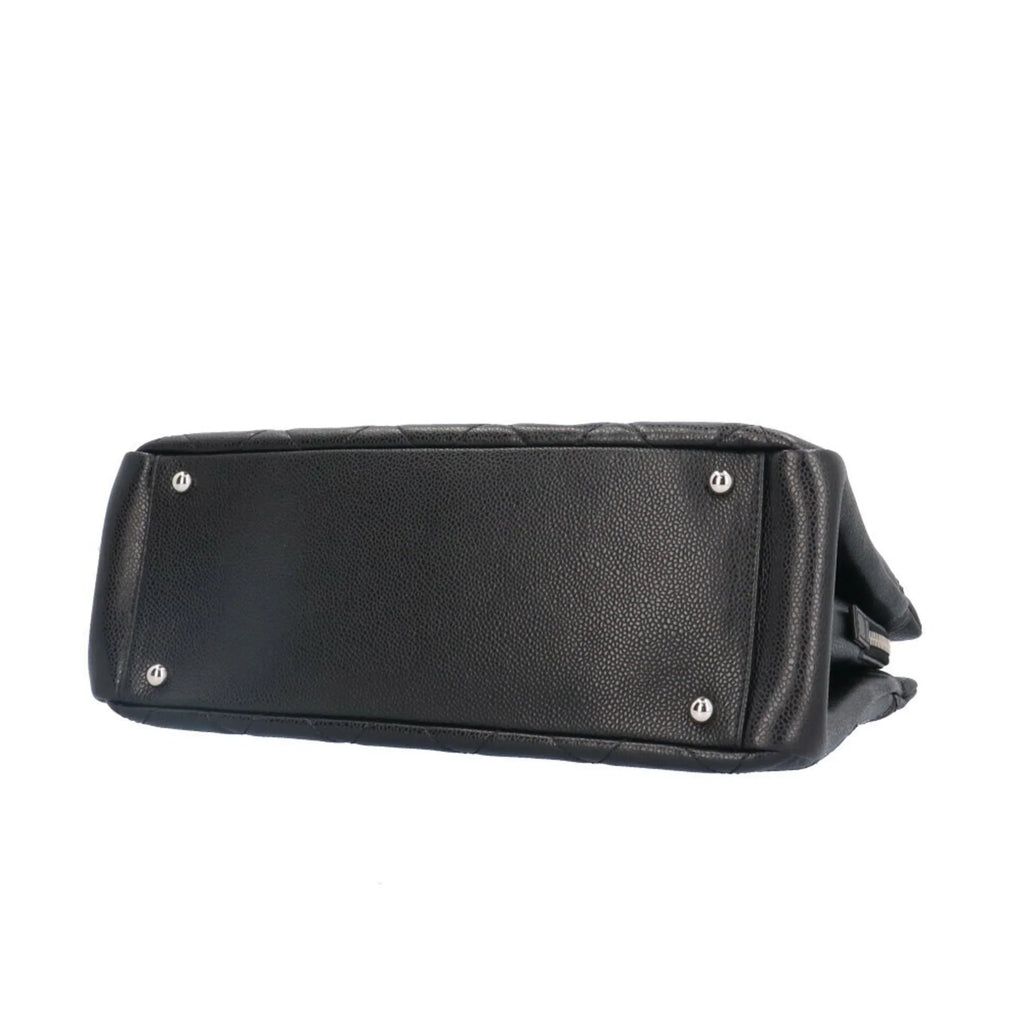 Shoulder Caviar Bag BRB10010000013230 Black Matelasse Pre-Owned A67294 (Good) Skin CHANEL Chain Cocomark Women's
