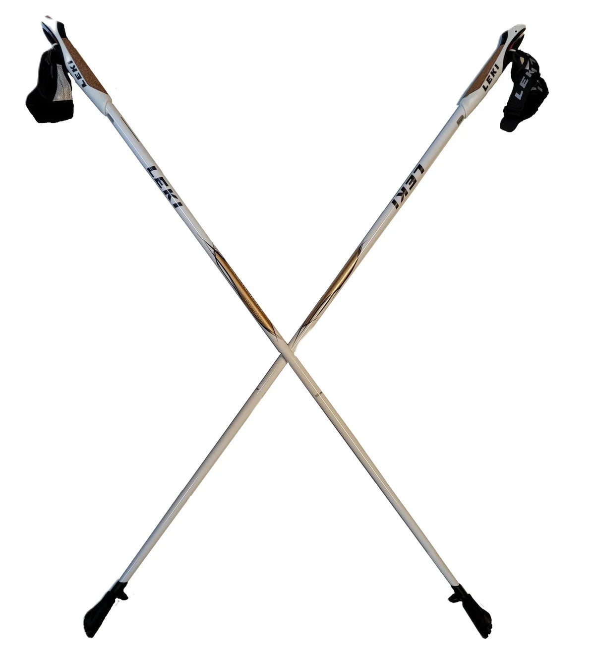 110cm Platinium Poles White Walking Nordic LEKI Length Fixed Walking