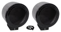Mount Surface Rockville 5.25" Speaker 2) Black Swivel 360° Aluminum MAC525B Pods