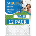 Air 5 & FILTERS FPR MPR Filters - by of Furnace AIRX Comparable in AIR. to 10x16x1 12 Filter 8 USA WICKED CLEAN 700 Rating, Pack MERV Made
