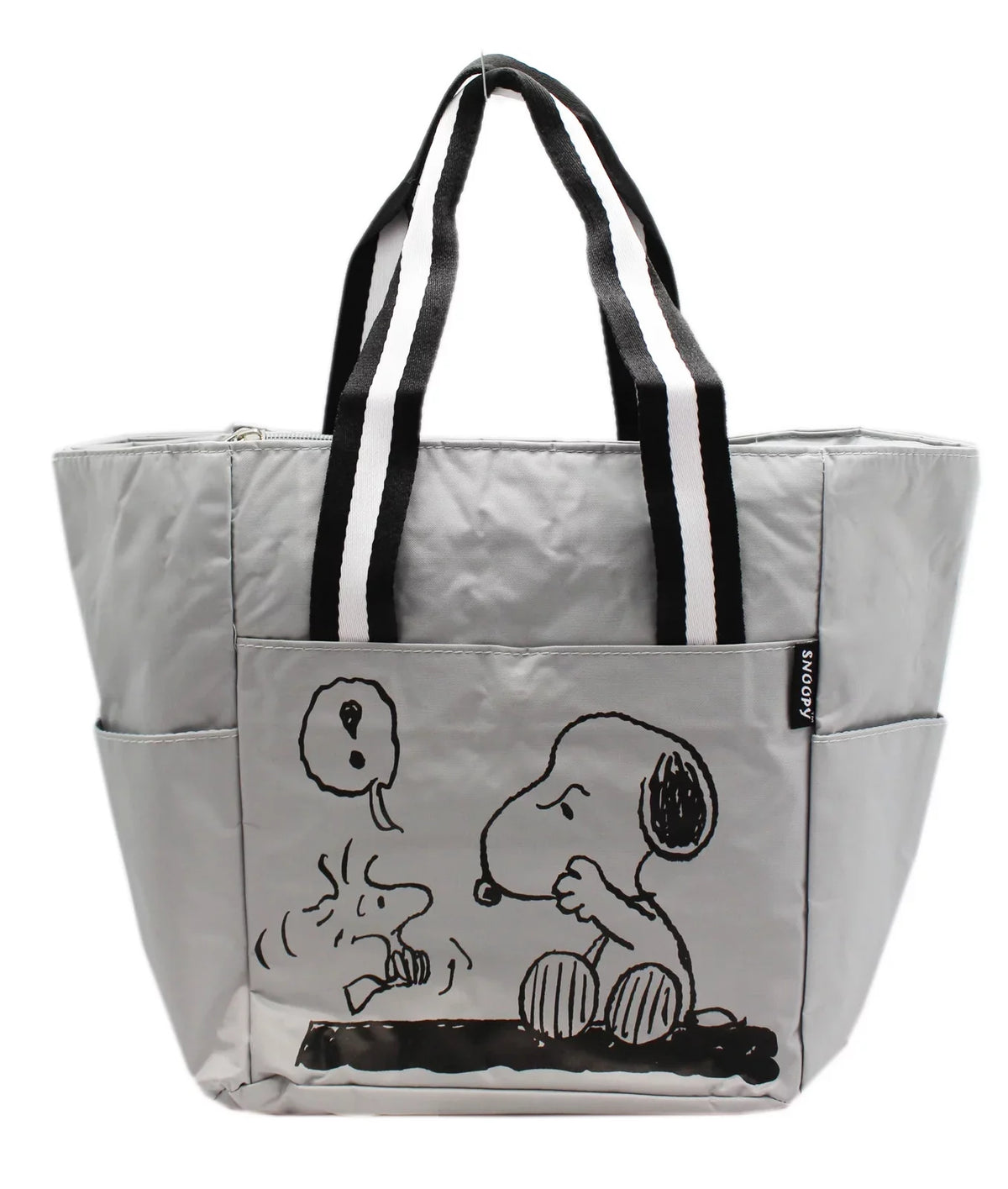 Tote Medium Gray Snoopy at Woodstock Light Bag Size Mad