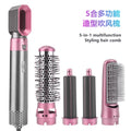 Color: PinkGold Dryer Hair with Heads 5-in-1 Automatic Dryer - Brush Brush Blow Straightening Electric Negative and Brush Styler Curling for - Hair Styling, Detachable Ionic