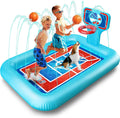 Kids Toys 82-inch. Splash Pad - Kids Hoop Inflatable Water Pad Sprinkler And - Splash Basketballs Summer System, For With Pool And 2