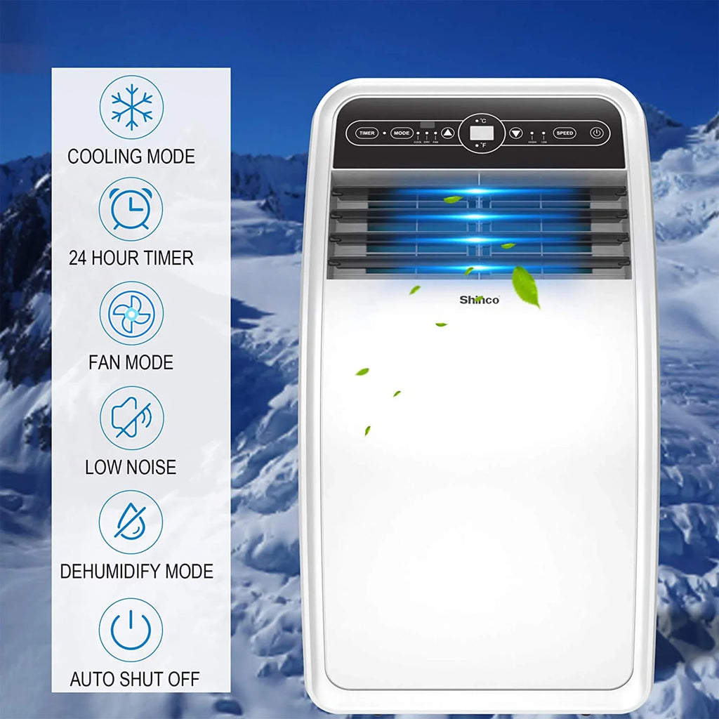 and BTU 8,000 AC SqFt 200 Shinco Rooms for Dehumidifier, Unit, Portable Fan