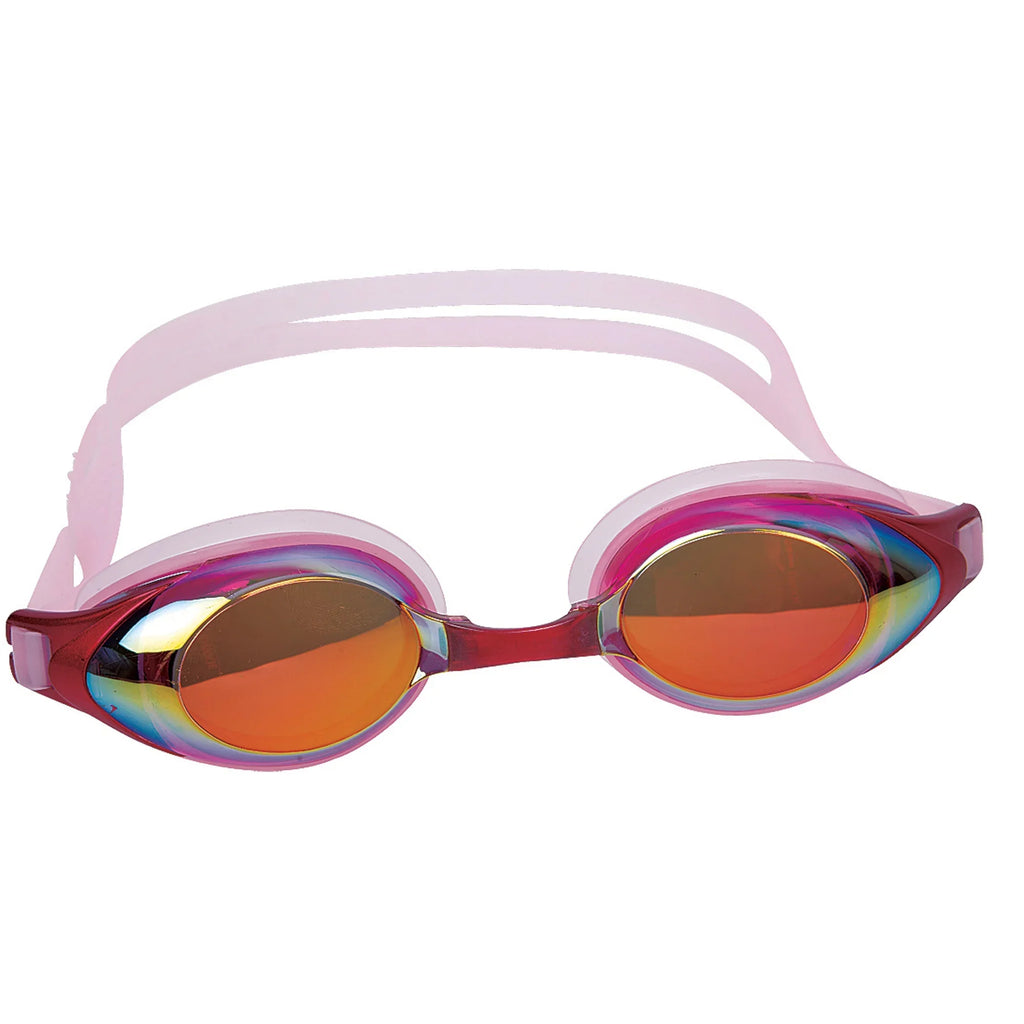 Mirrored Competition Goggles Central Swimming 7" Pink Pool