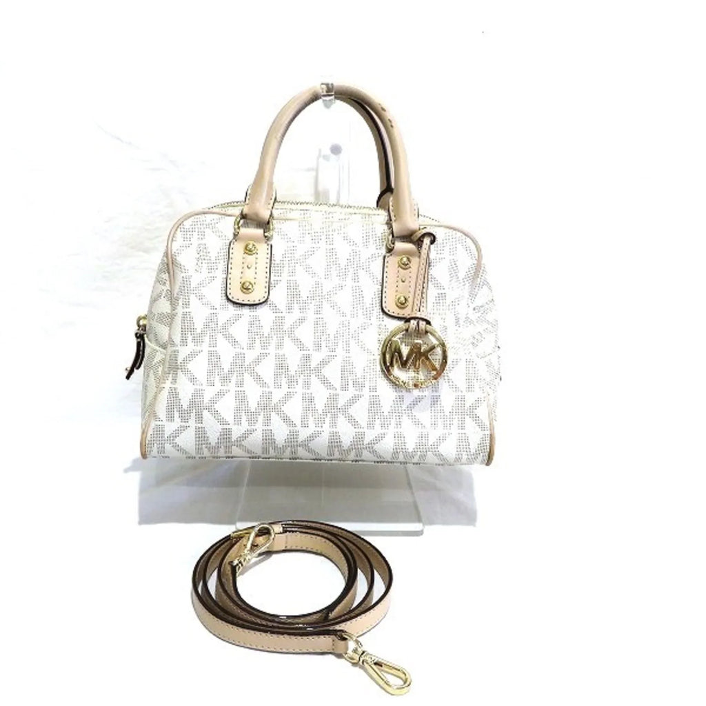 Signature Boston 2WAY Kors (Good) Bag Satchel MK Small Michael Shoulder Women Pre-Owned