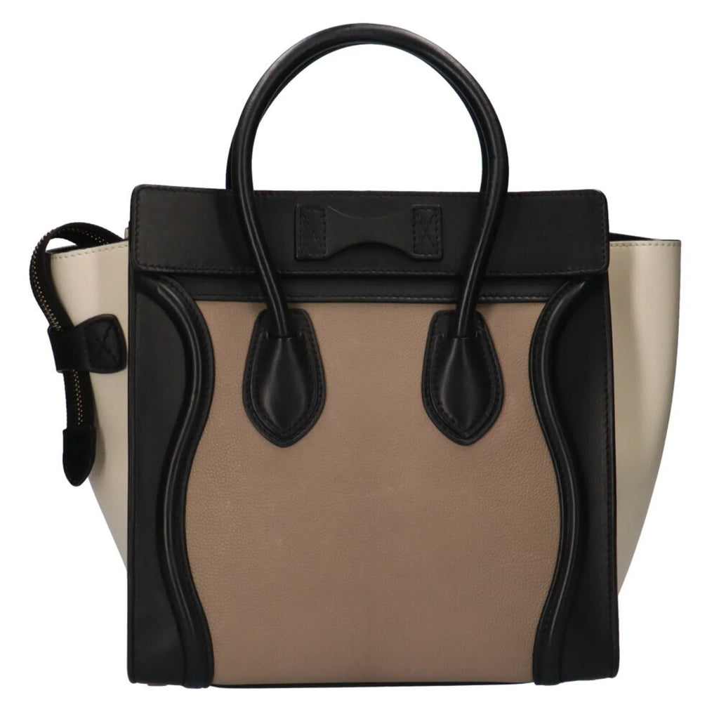 Pre-Owned Ladies Shopper Handbag Celine Leather Beige Luggage Micro (Good)
