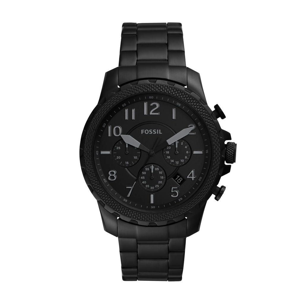 FS5603 Fossil Men's Black Chronograph Steel Watch Stainless Bowman