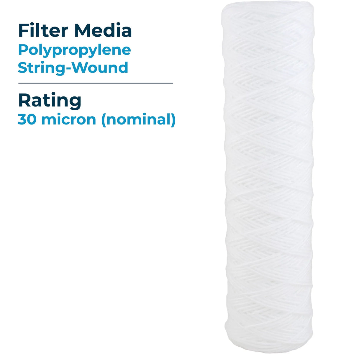 String Wound Pack) 10 30 x SpiroPure Filter, Micron Polypropylene 2.5" (24