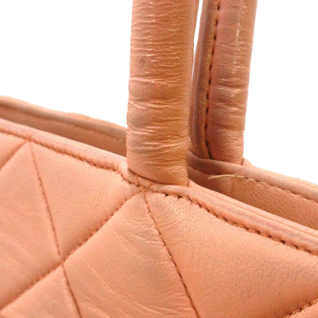 Authenticated (Good) Lambskin Orange Pre-Owned Tote Bag Women Leather Chanel Medallion Tote