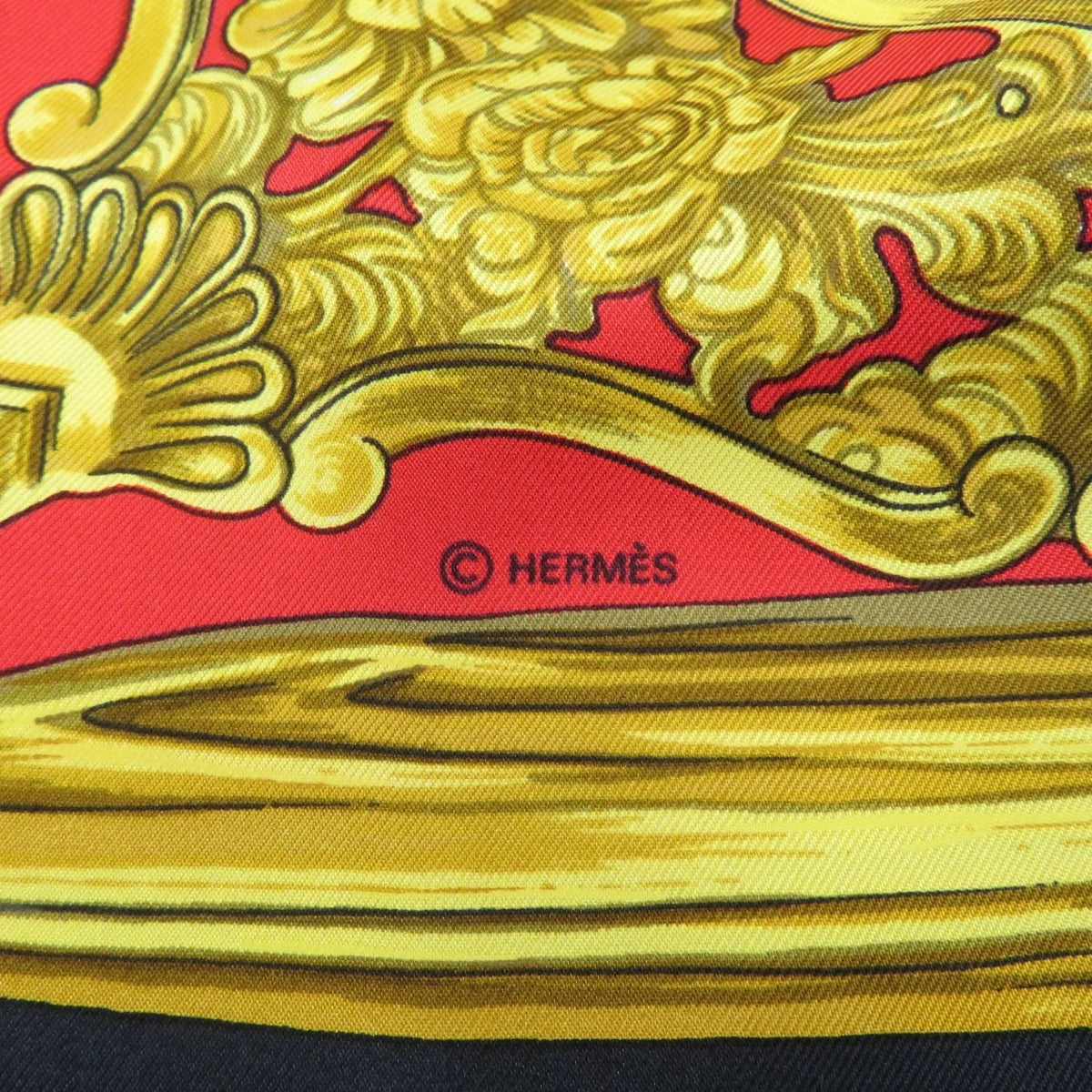 Pre-Owned Carre HERMES Stirrup/Horse Muffler ETRIERS Silk 90 Hermes Scarf Women's (Good)