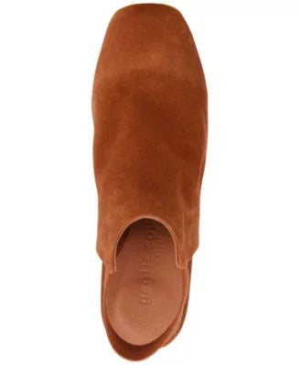 COLE Toe Gentle Shootie Ankle Slingback SOULS Estu KENNETH Womens Cushioned Luggage Strap Slip GENTLE 9 Souls Leather On Wedge Brown Square M