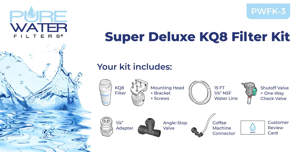 K155 B150, PureWater All-in-one K150, Kit Line Water for Filters Plumb B155, Keurig by Keurig Direct and Brewers Filter