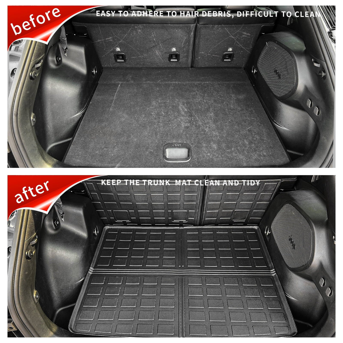 Compatible Accessories (Trunk Trunk Liner 2019-2023 Cover with Floor Weather Mat+Backrest TPE Mats+Floor Seat Cherokee All Mat Mats) Back Protector Cargo Cherokee Jeep Mats 2022
