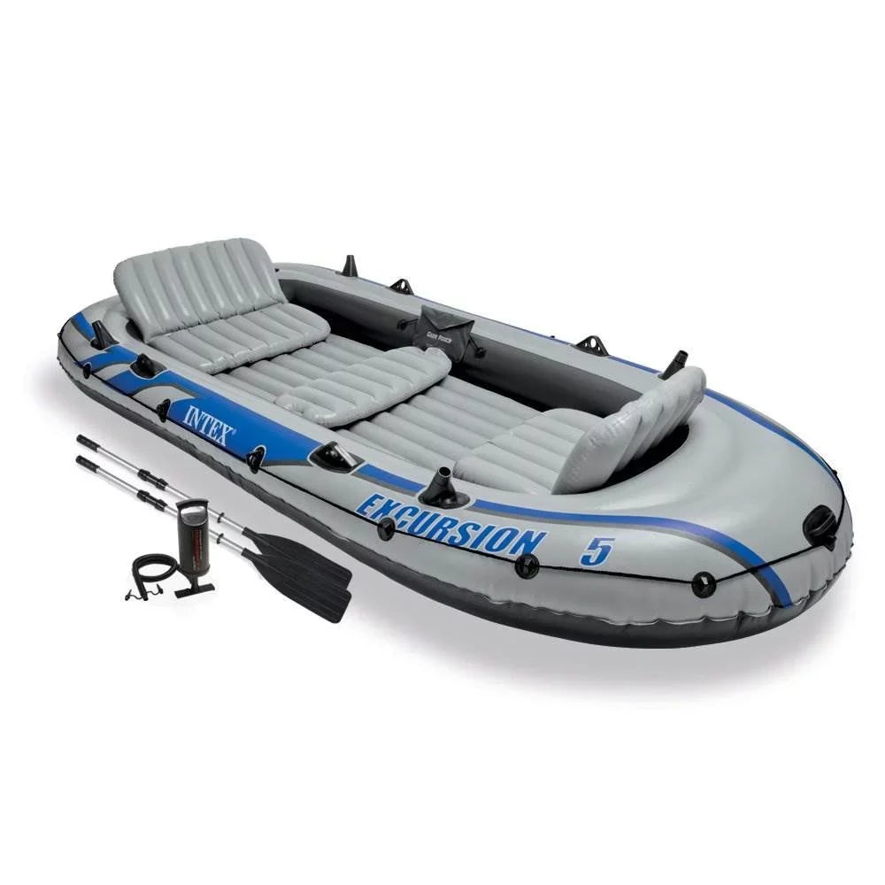 Speed Eight 5 Motor Oars Person w/2 Fishing Trolling Boat Intex & Set