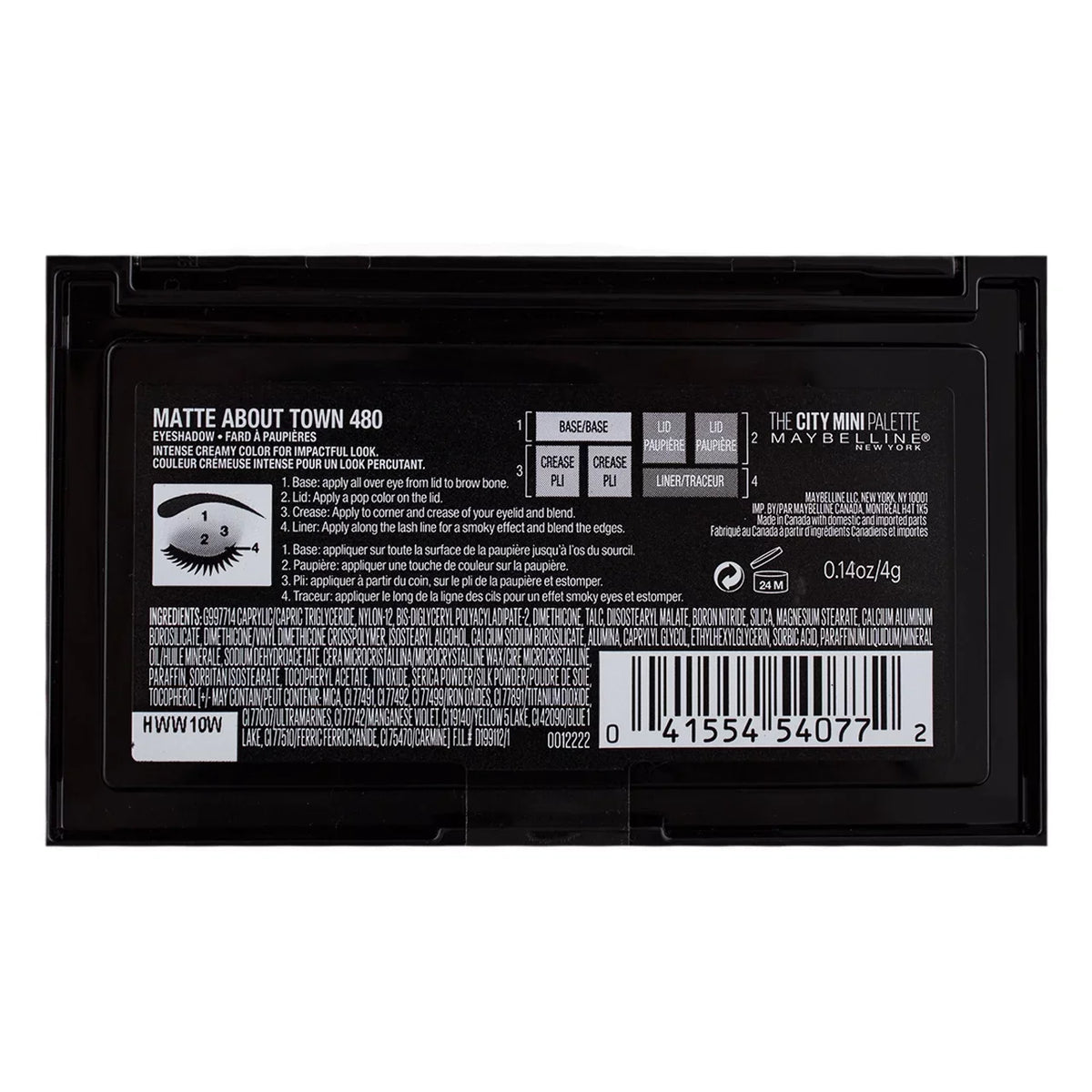 The Matte Eyeshadow 0.14 oz City Makeup, Maybelline About Palette of Mini (Pack Town, 2)