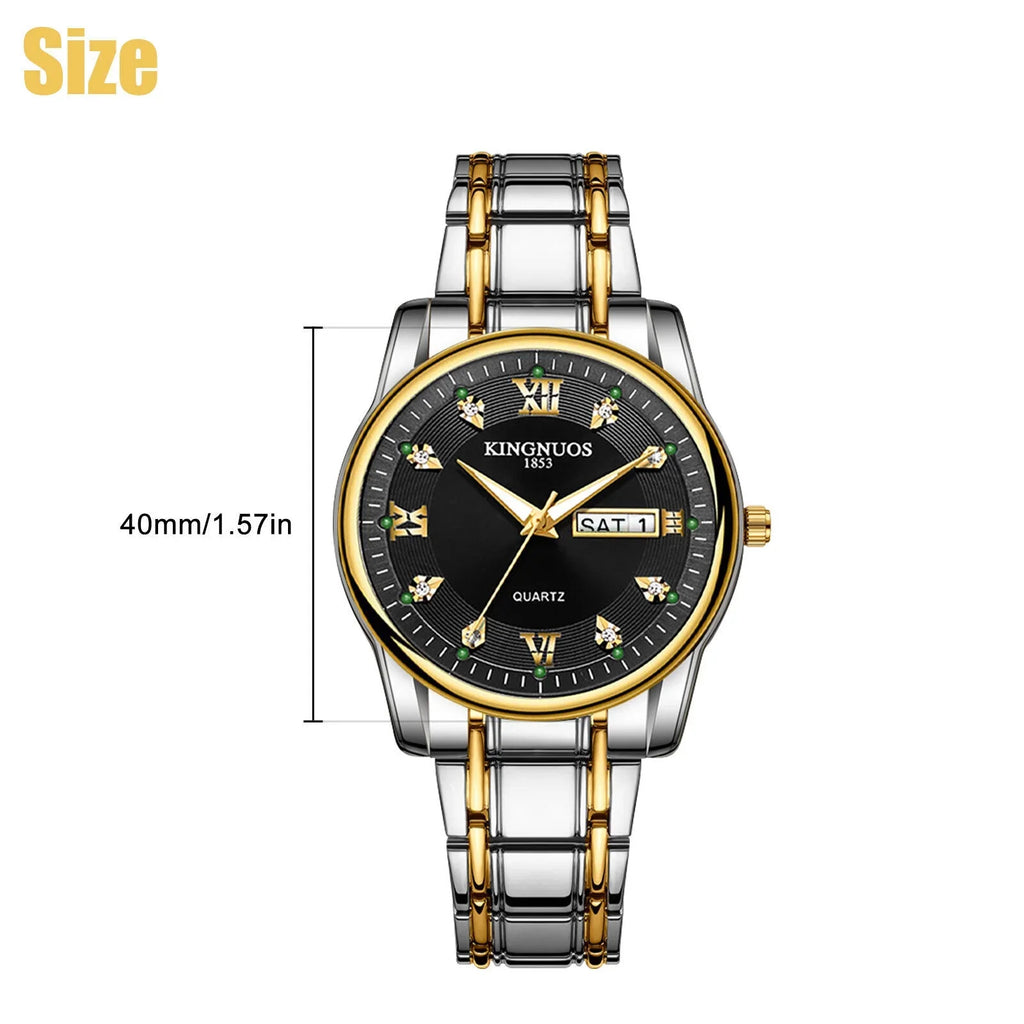 Relojes Watch De Luminous Steel Stainless Quartz Men's Classic Hombre Waterproof