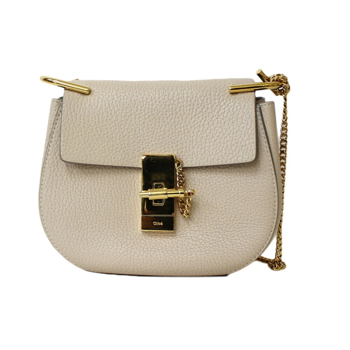 Shoulder Beige Chloe Chain Leather BRB01000000002558 (Fair) Ladies Bag Chloé Pre-Owned