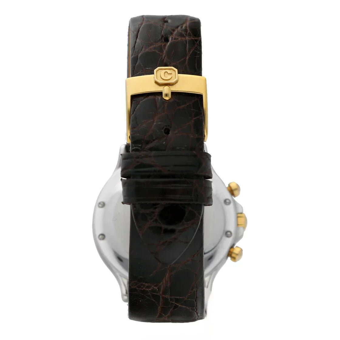 Tone W/B Quartz Gold/Steel Chopard Two Men's Chronograph 18K 8144 Classic Watch