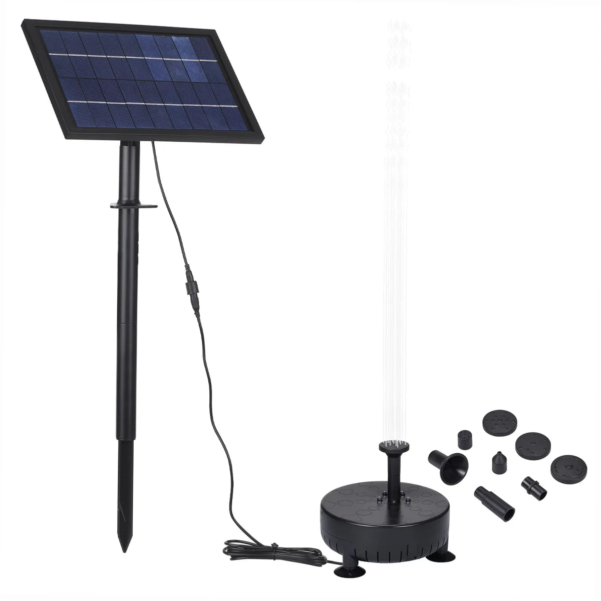 Pump Powered Pond 10V8W Panel Arealer DIY Pump Fountain with Kit Adjustable FishSmall Birdbath Fountain Fountain Solar Pump Pool Patio Lawn Solar Garden Panel for