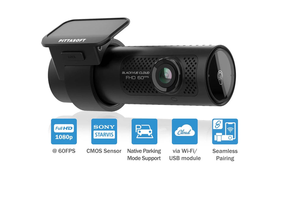Single Lens 1080p Cam GPS Cloud-Ready 256GB With | BlackVue WiFi Card & 60FPS Dash DR770X-1CH