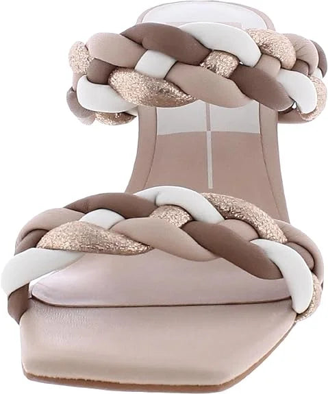 (Natural Vita Heeled Straps Natural Stella, On Braided 12) Dolce Slip Stella Multi Multi Paily Sandals