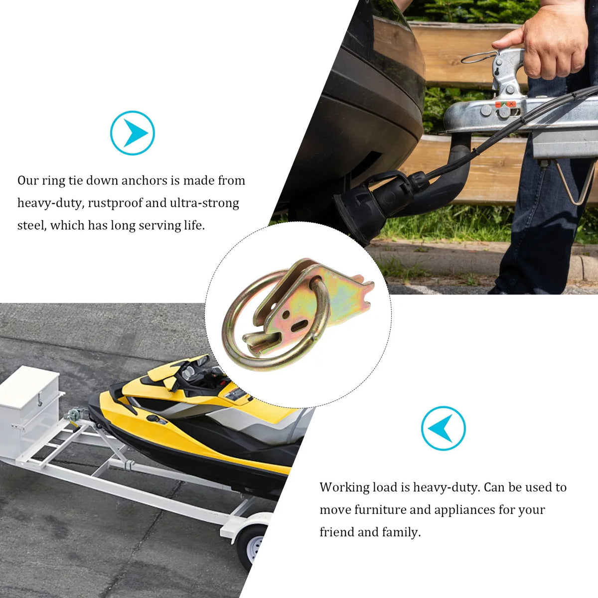 Rings Mount Heavy Down Trailer Frcolor Cargo Load Anchor Tie Anchors Downs Enclosed System Ring Track Flush D E Accessories