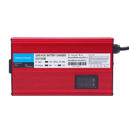 Charging Pin Battery Amp Trickle Golf 12 Plug Mode Charger Barrel Cart 48 2 Volt