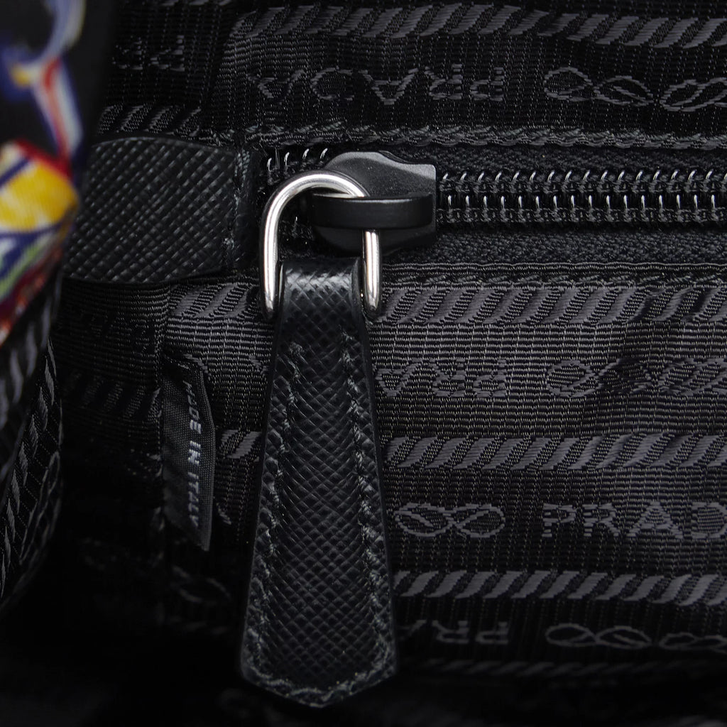 Authenticated Robot Fabric (New Black Prada with Tessuto Pre-Owned Unisex Defects) Nylon Backpack