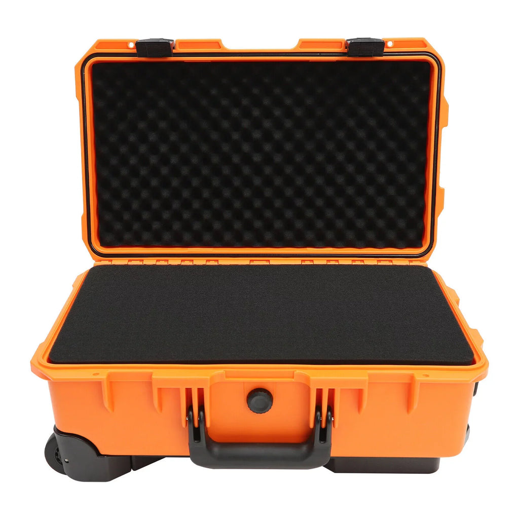 Tool Foam and Case Portable Retractable Digital Handle with Protective Case Wheels Box Hard Miumaeov Waterproof Portable Box 22" Case with Foam Camera IP67 Pull Case Camera