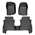 2 with Set Storage Liner Black Custom SA0316-B0459 Underseat Rear Mats Fit Gladiator, Smartliner Jeep Floor 2020-2023 Row Lockable for