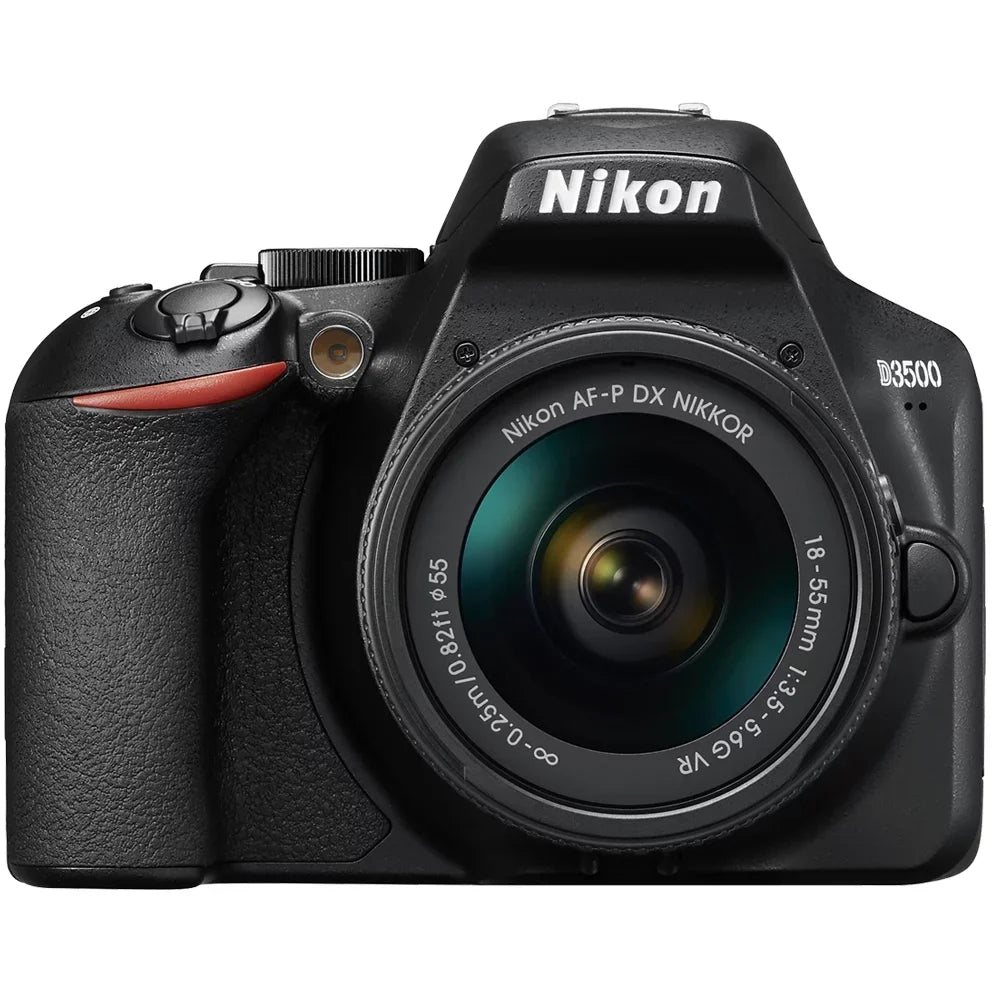 Nikon 70-300mm with ED, f/4.5-6.3G VR NIKKOR AF-P 18-55mm NIKKOR Black DX-Format DSLR D3500 Two & f/3.5-5.6G DX AF-P Lens DX Kit