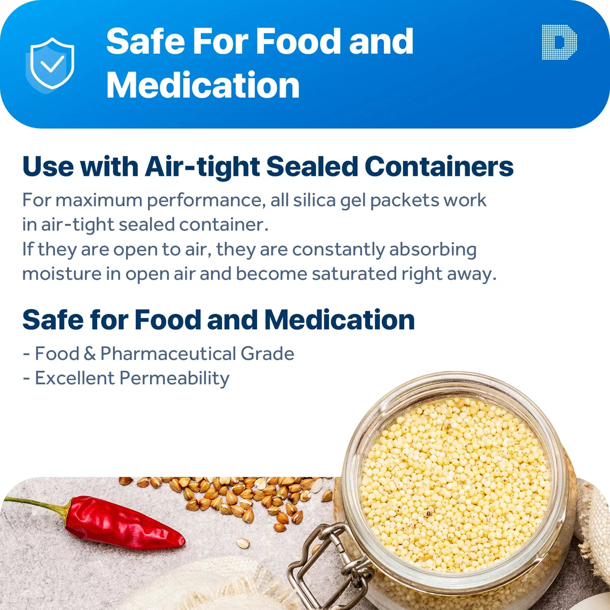 Compliant) & Premium Rechargeable Dry" Dehumidifiers [600 Paper Packets Packs] Gel (FDA 2 Silica "Dry Desiccant Gram -