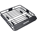 Universal Fit 43" Cargo Top Weatherproof Steel Carrier Rooftop Roof Heavy-Duty Mount - Black Basket Steel Rack