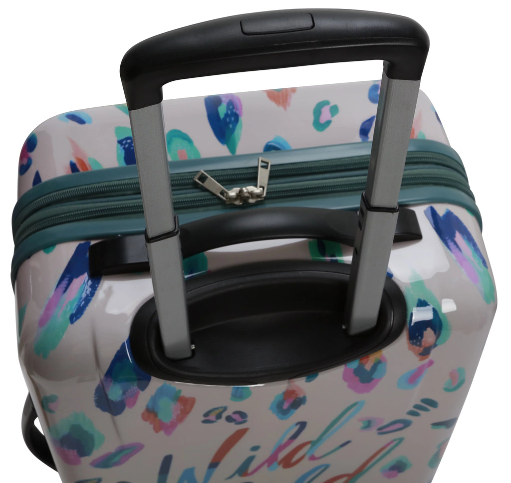 Hardside Leopard 21" Wild EttaVee Leopard Luggage, Print Child Cream