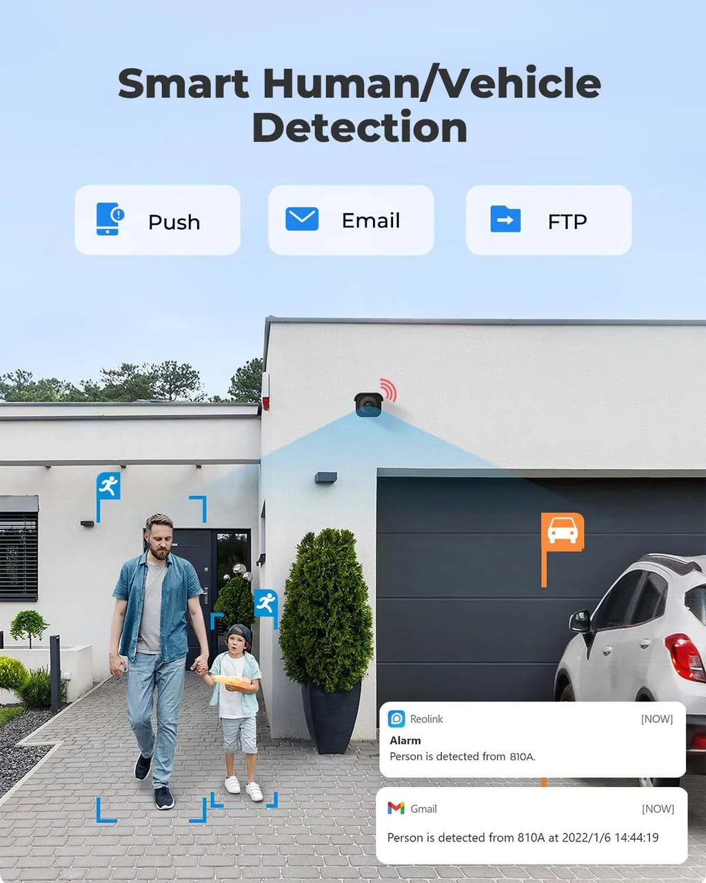 to Vision, System, Outdoor lapse, Human/Vehicle Up 4K IP Night Work SD 100Ft 256GB PoE Camera with Camera Surveillance Home, 8MP Smart Time Detection, RLC-810A Reolink IR Card, with Security