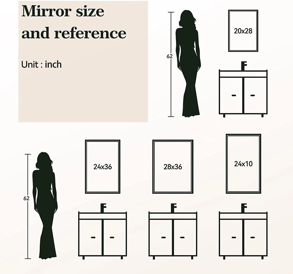 36x28 Wall-Mounted LED Mirror, Bathroom Touch with Backlit LED Mirror Bathroom Mirror, ANTEN Lights, Dimmable Inch Vanity Mirror Sensor, Bathroom Anti-Fog, Lighted 3000K-6000K,