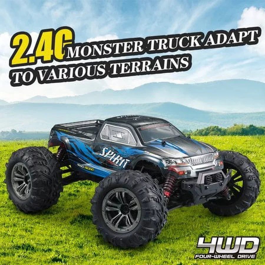 Control Vehicle Off-Road High with Trucks kmh Boy RC 1:16 Hosim All for Terrian 36+ Scale Radio 2 Monster Cars Batteries Adults - Waterproof RC for 4WD Electric Speed Trucks RC