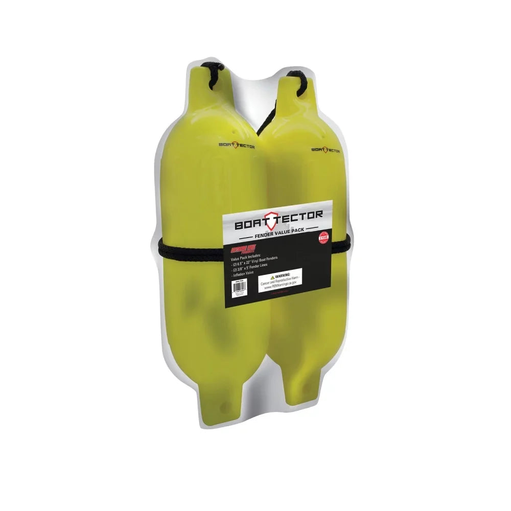 3006.7599 Neon 2-Pack Value Fender x Max 22", Extreme Yellow 6.5" - BoatTector Inflatable