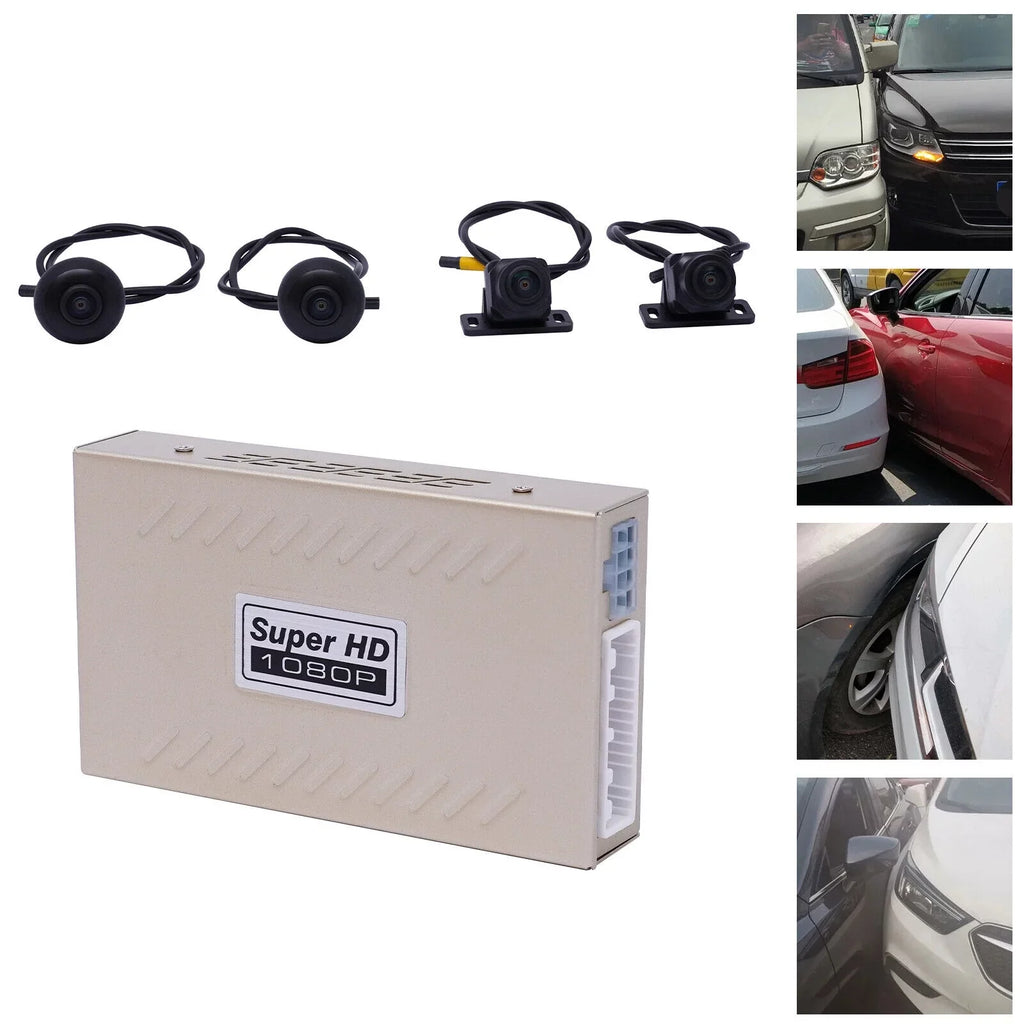 Camera Car Universal System Car OUKANING 4 Kit Panoramic 360° DVR View Rear 1080P Cameras Panoramic Recorder