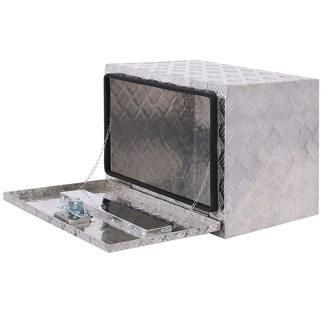Tool inches Jarbalai Lock Box Box, Silver Trailer Storage Box, Bed 24 Keys, Pickup w/ Underbody Tool Storage Organizer, Truck Box, Aluminum RV Tool Outdoor