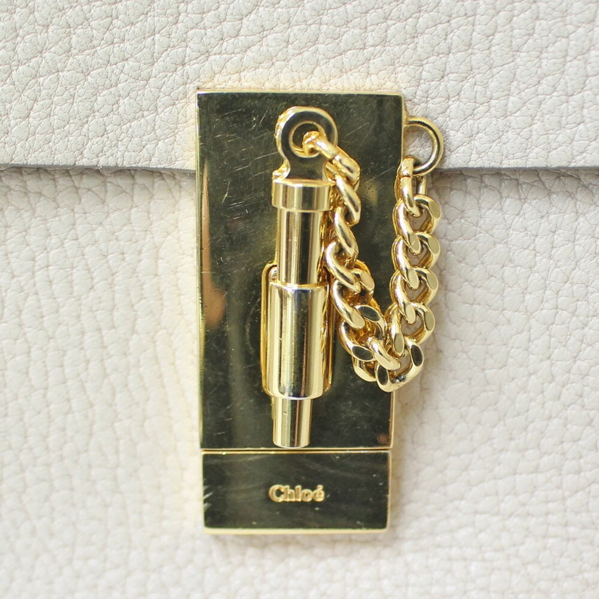 Shoulder Beige Chloe Chain Leather BRB01000000002558 (Fair) Ladies Bag Chloé Pre-Owned