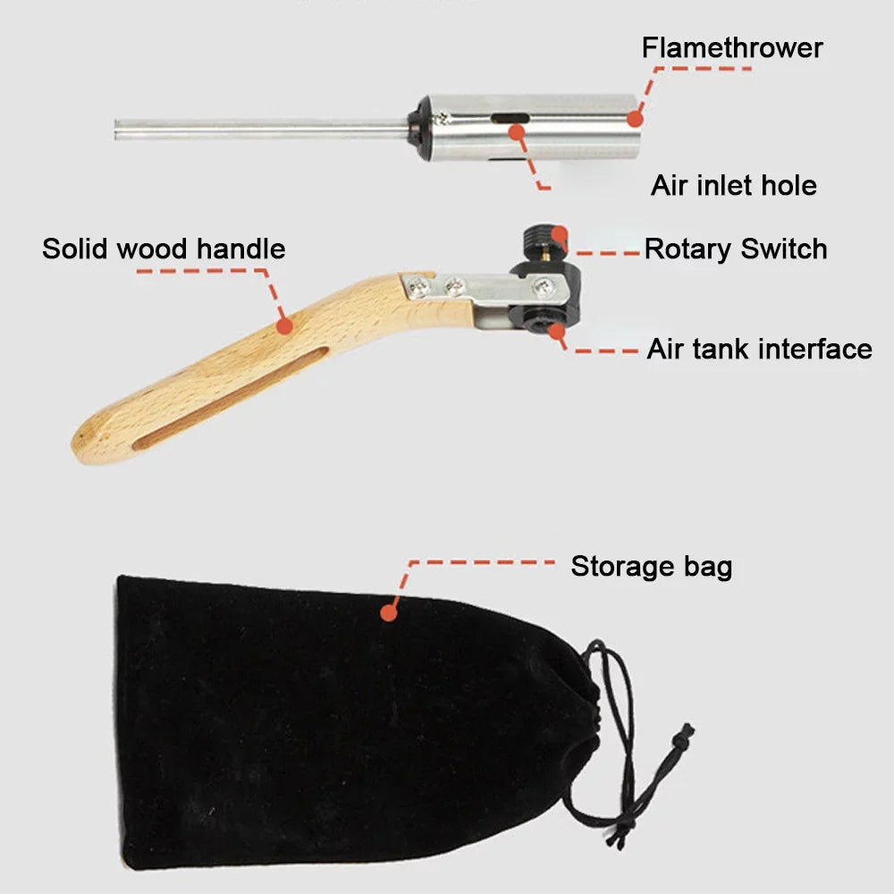 BBQ High Burners Charcoal GasTorch Burning Picnic Folding Handle Portable Wood Flamethrower Camping Cooking Tool