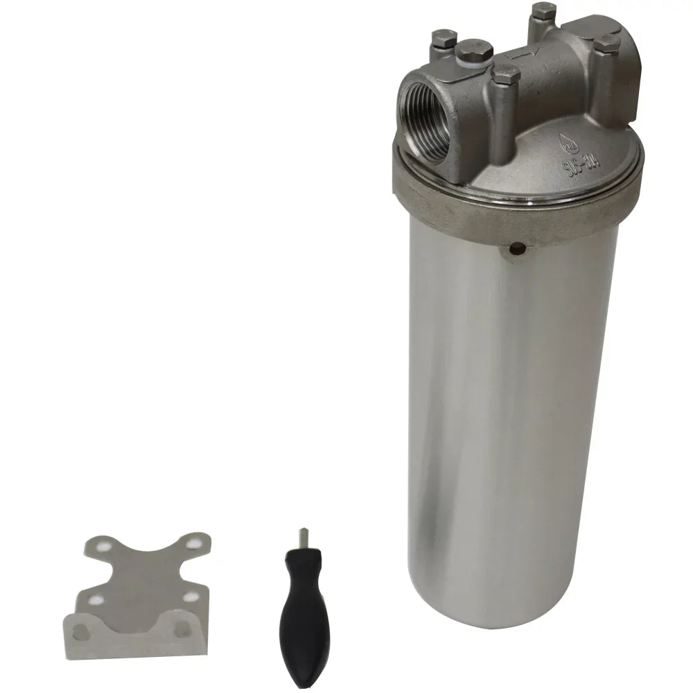 Water Heavy-duty Bracket Pressure PreAsion with 1"NPT Cartridges for Filter 10"L Housing