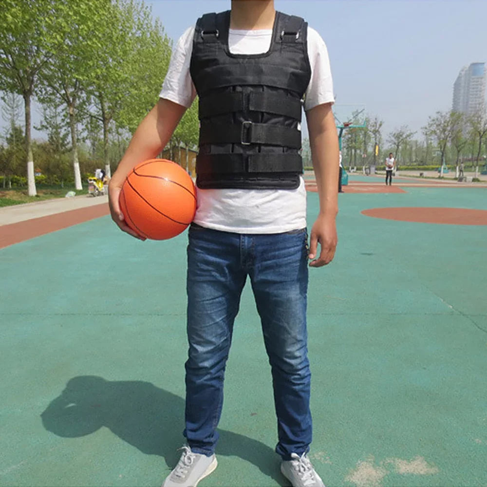 Weighted Weight (Empty) 50kg Training Jacket Adjustable Strength Tomfoto Exercise Loading Vest Oxford Weight Max Cloth Loading