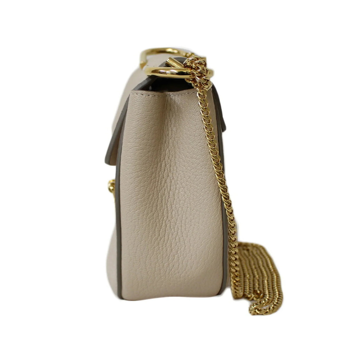 Shoulder Beige Chloe Chain Leather BRB01000000002558 (Fair) Ladies Bag Chloé Pre-Owned