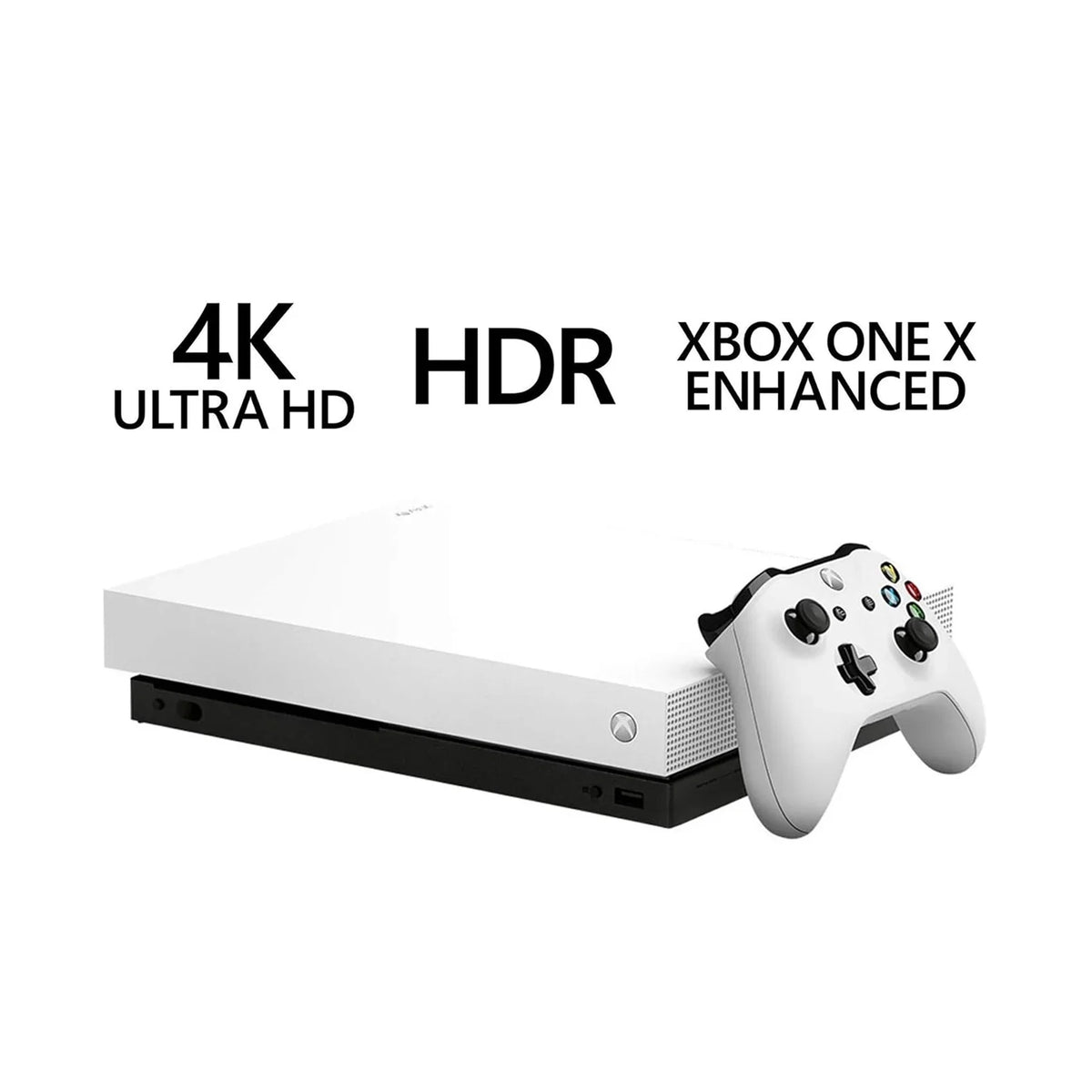 Ultra HD Cleaning BOLT with Xbox Pre-Owned with 4K (Refurbished: 2 Microsoft HDMI AXTION New) Bundle Controller, Kit White X One 1TB Like