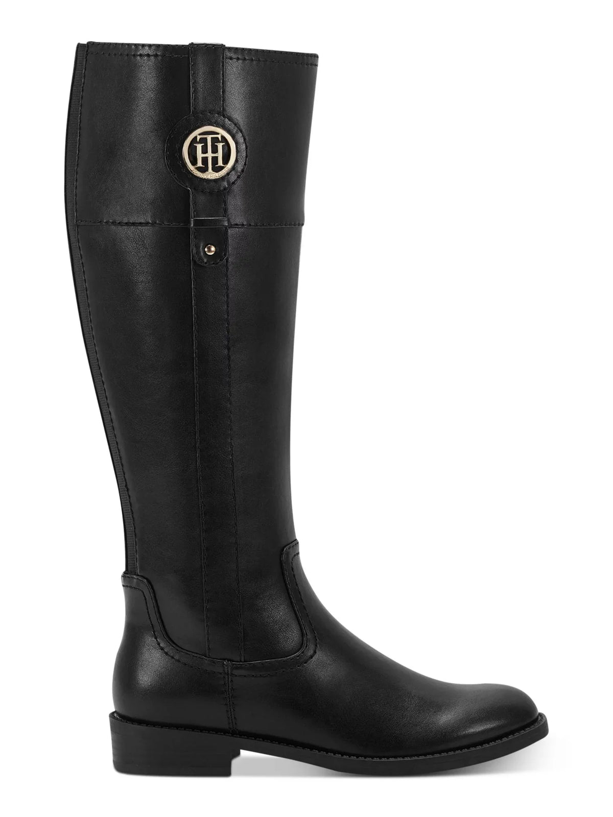 M Block Zip-Up TOMMY Heel Black Riding Imina Logo Womens WC Flex HILFIGER Gore 7 Boot Padded