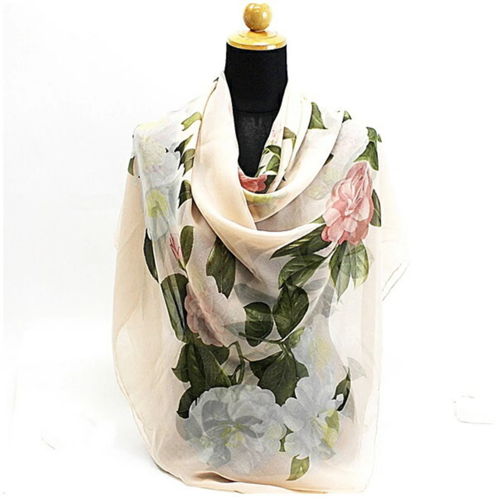 | Scarf Chiffon Large Chanel Pre-Owned (Good) Ladies Muffler Pink CHANEL Silk Size Stole